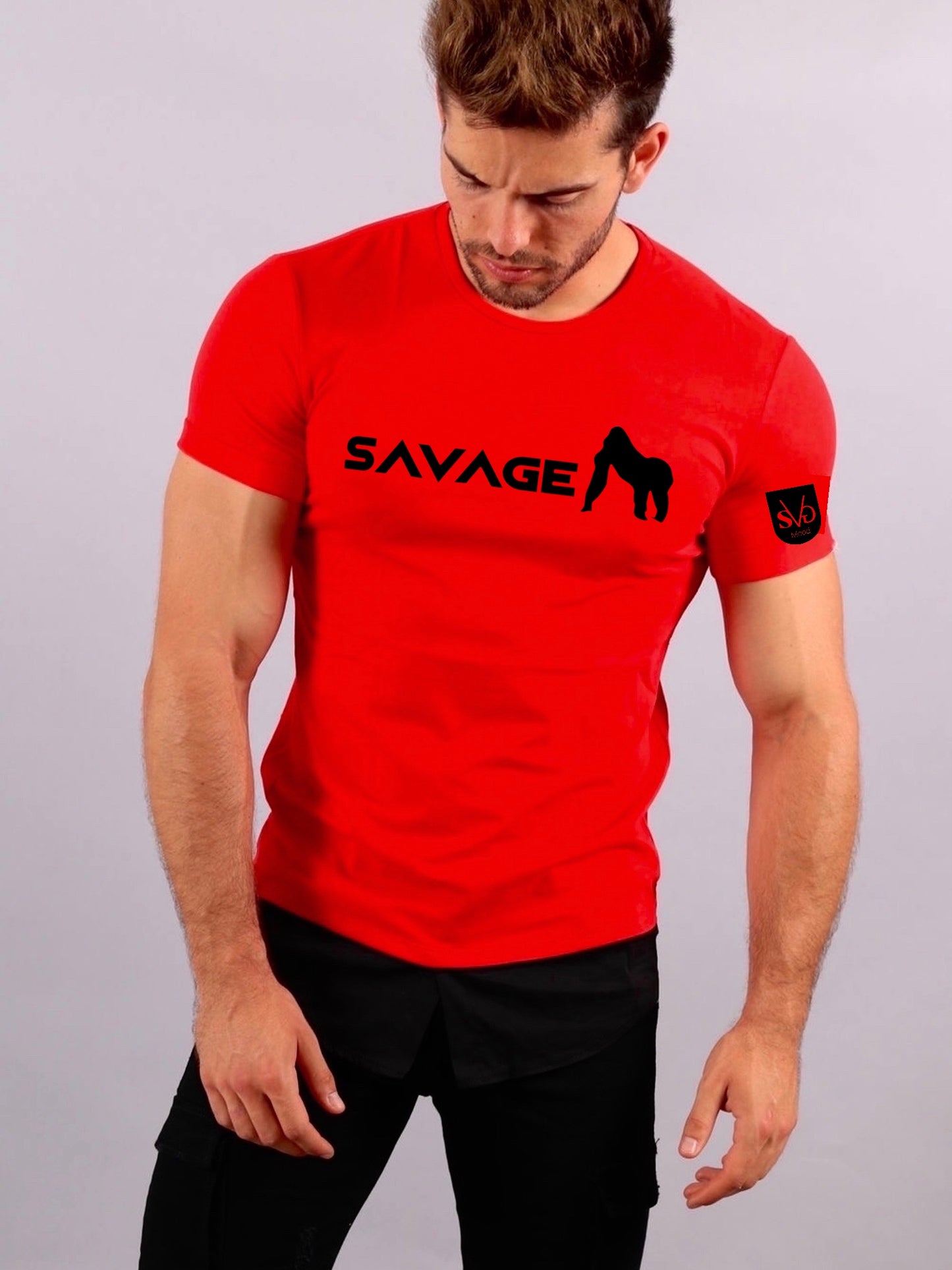 Tee-shirt à manche courte SAVAGEMOOD Rouge